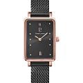 Pierre Lannier Pierre Lannier Ariane 057H739  057H739 кварцевые женские часы  черный циферблат, браслет нержавеющая сталь с ip-покрытием — вид спереди