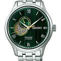 Seiko Seiko Presage SSA463J1  SSA463J1 механические мужские часы зеленый циферблат, браслет нержавеющая сталь — вид спереди