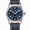 Longines Longines Spirit  L3.811.4.93.0  L38114930 механические мужские часы черный циферблат, браслет кожаный — вид спереди