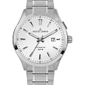Jacques Lemans Jacques Lemans Classic 1-2130F  1-2130F кварцевые мужские часы белый циферблат, браслет нержавеющая сталь — вид спереди