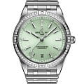 Breitling Breitling Chronomat Automatic 36 A10380591L1A1  A10380591L1A1 механические женские часы зеленый циферблат, браслет нержавеющая сталь — вид спереди