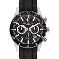 Lee Cooper Lee Cooper LC07628.351  LC07628.351 кварцевые мужские часы черный циферблат, браслет каучук — вид спереди