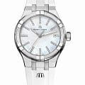 Maurice Lacroix Maurice Lacroix Aikon Quartz AI1106-SS000-170-7  AI1106-SS000-170-7 кварцевые женские часы перламутровый циферблат, браслет каучук — вид спереди