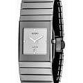 Rado Rado Ceramica R21640702  R21640702 кварцевые женские часы серебристый циферблат, браслет керамика — вид спереди