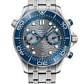 Omega Omega Seamaster Diver 300M 210.30.44.51.06.001 Diver 300m 21030445106001 механические мужские часы серый циферблат, браслет нержавеющая сталь — вид спереди