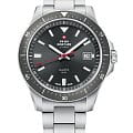 Swiss Military by Chrono Swiss Military by Chrono SM34082.03  SM34082.03 кварцевые мужские часы  антрацитовый циферблат, браслет нержавеющая сталь — вид спереди