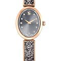 Swarovski Swarovski Crystal Rock Oval 5711695  5711695 кварцевые женские часы серый циферблат, браслет нержавеющая сталь с pvd-покрытием — вид спереди