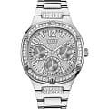 Guess Guess Dress Steel GW0558L1  GW0558L1 кварцевые женские часы серебристый циферблат, браслет нержавеющая сталь — вид спереди