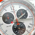 Tissot Tissot PRC 200 Chronograph T114.417.17.037.02 кварцевые мужские часы часы крупный план белый циферблата