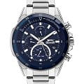 Slazenger Slazenger Multifunction SL.09.2056.2.02  SL.09.2056.2.02 кварцевые мужские часы синий циферблат, браслет суперметалл — вид спереди