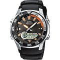 Casio Casio Illuminator AMW-710-1A  AMW-710-1A кварцевые мужские часы черный циферблат, браслет нержавеющая сталь — вид спереди