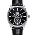 TAG Heuer TAG Heuer Carrera WAR5010.FC6266  WAR5010.FC6266 механические мужские часы черный циферблат, браслет кожаный — вид спереди