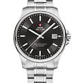 Swiss Military by Chrono Swiss Military by Chrono SM30200.01  SM30200.01 кварцевые мужские часы черный циферблат, браслет нержавеющая сталь — вид спереди
