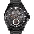 Wainer Wainer Masters Edition WA.25511-D  WA.25511-D механические мужские часы черный циферблат, браслет нержавеющая сталь с pvd-покрытием — вид спереди