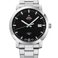 Swiss Military by Chrono Swiss Military by Chrono SM34083.01  SM34083.01 кварцевые мужские часы черный циферблат, браслет нержавеющая сталь — вид спереди
