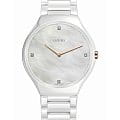 Rado Rado True Thinline R27957909  R27957909 кварцевые женские часы перламутровый циферблат, браслет высокотехнологичная керамика + титан — вид спереди