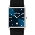 Jacques Lemans Jacques Lemans Classic 1-2173B  1-2173B кварцевые мужские часы черный циферблат, браслет кожаный — вид спереди
