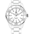 TAG Heuer TAG Heuer Aquaracer WAY1391.BH0717  WAY1391.BH0717 кварцевые женские часы  белый циферблат, браслет керамика — вид спереди