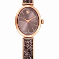 Swarovski Swarovski Crystal Rock Oval 5656857  5656857 кварцевые женские часы коричневый циферблат, браслет нержавеющая сталь с pvd-покрытием — вид спереди