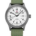 Swiss Military by Chrono Swiss Military by Chrono Classic Army SM34108.04  SM34108.04 кварцевые мужские часы белый циферблат, браслет тканевый — вид спереди