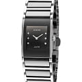 Rado Rado Integral R20786752  R20786752 кварцевые женские часы черный циферблат, браслет сталь + керамические вставки — вид спереди