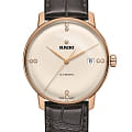 Rado Rado Coupole Classic Automatic Diamonds R22861765 Classic R22861765 механические мужские часы бежевый циферблат, браслет кожаный — вид спереди