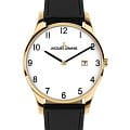 Jacques Lemans Jacques Lemans Classic 1-2122H  1-2122H кварцевые мужские часы белый циферблат, браслет кожаный — вид спереди