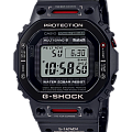 Casio Casio G-Shock GMW-B5000TVA-1 лимитированной серии GMW-B5000TVA-1ER электронные мужские часы черный циферблат, браслет титановый — вид спереди