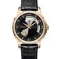 Hamilton Hamilton Jazzmaster Open Heart Auto H32575735  H32575735 механические мужские часы черный циферблат, браслет кожаный — вид спереди