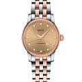 Mido Mido Baroncelli M7600.9.67.1  M76009671 механические женские часы золотой циферблат, браслет нержавеющая сталь — вид спереди