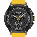 Tissot Tissot T-Race Cycling Tour De France 2023 T135.417.37.051.05 T Race Cycling T1354173705105 кварцевые мужские часы черный циферблат, браслет силикон — вид спереди
