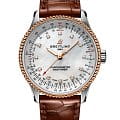 Breitling Breitling Navitimer Automatic 35 U17395211A1P1  U17395211A1P1 механические женские часы перламутровый циферблат, браслет кожаный — вид спереди