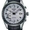 Seiko Seiko Astron GPS Solar SSE093J1  SSE093J1 автокварц (кинетик) мужские часы белый циферблат, браслет кожаный — вид спереди