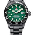Swiss Military by Chrono Swiss Military by Chrono Diver SMA34075.08  SMA34075.08 механические мужские часы зеленый циферблат, браслет нержавеющая сталь с pvd-покрытием — вид спереди