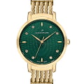 Jacques Philippe Jacques Philippe Milady JPQLS0626X4  JPQLS0626X4 кварцевые женские часы  зеленый циферблат, браслет нержавеющая сталь с ip-покрытием — вид спереди