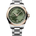 Longines Longines Conquest L3.320.5.02.6  L33205026 механические женские часы зеленый циферблат, браслет нержавеющая сталь — вид спереди