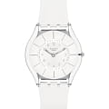 Swatch Swatch Skin Classic Biosourced SS08K102-S14  SS08K102-S14 кварцевые женские часы белый циферблат, браслет силикон — вид спереди
