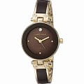 Anne Klein Anne Klein Diamond  1980BNGB  1980BNGB кварцевые женские часы коричневый циферблат, браслет сталь c pvd покрытием — вид спереди