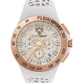 Plein Sport Plein Sport Thunderstorm Chrono PSABA0723  PSABA0723 кварцевые мужские часы белый циферблат, браслет силикон — вид спереди