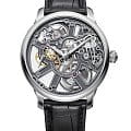 Maurice Lacroix Maurice Lacroix Masterpiece Skeleton MP7228-SS001-003-1  MP7228-SS001-003-1 механические мужские часы серый циферблат, браслет кожаный — вид спереди