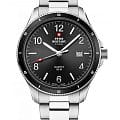 Swiss Military by Chrono Swiss Military by Chrono SM34096.01  SM34096.01 кварцевые мужские часы черный циферблат, браслет нержавеющая сталь — вид спереди