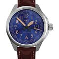 Aviator Aviator Airacobra V.1.38.0.326.4  V.1.38.0.326.4 кварцевые мужские часы синий циферблат, браслет кожаный — вид спереди
