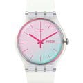 Swatch Swatch New Gent Biosourced SO29K704-S14  SO29K704-S14 кварцевые женские часы белый циферблат, браслет силикон — вид спереди