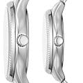 Fossil Fossil Rye His and Her Multifunction Stainless Steel Watch Set BQ2644SET - наручные  наручные часы в перспективе черный циферблат
