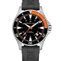 Hamilton Hamilton Khaki Navy Scuba Auto H82305331  H82305331 механические мужские часы черный циферблат, браслет каучук — вид спереди