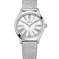 Omega Omega De Ville Mini Tresor 428.15.26.60.04.001  42815266004001 кварцевые женские часы белый циферблат, браслет нержавеющая сталь — вид спереди