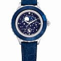 Swarovski Swarovski Octea Moon 5677494  5677494 кварцевые женские часы синий циферблат, браслет кожаный — вид спереди