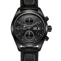 Hamilton Hamilton Khaki Field Auto Chrono H71626735  H71626735 механические мужские часы черный циферблат, браслет каучук — вид спереди