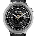 Swatch Swatch Big Bold Irony Lacquered SB07S105  SB07S105 кварцевые мужские часы черный циферблат, браслет резина — вид спереди