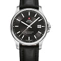 Swiss Military by Chrono Swiss Military by Chrono Сверхточные SM30200.10  SM30200.10 кварцевые мужские часы черный циферблат, браслет кожаный — вид спереди